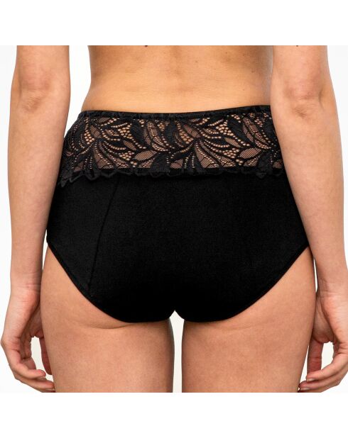 2 mutandine mestruali nere Rosana a vita alta