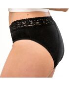 Culotte taille haute Bien Être Bio noire - flux très abondant