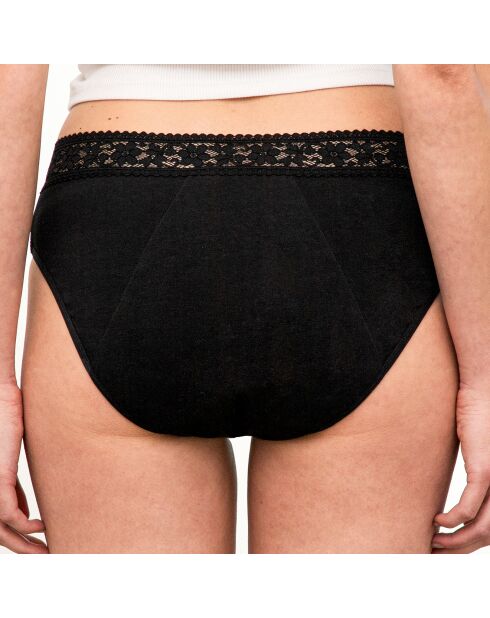 Culotte taille haute Bien Être Bio noire - flux très abondant