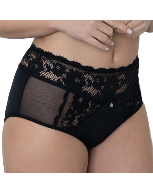 Culotte taille haute menstruelle Emma noire - flux moyen