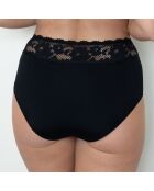 Culotte taille haute menstruelle Emma noire - flux moyen