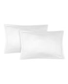 2 Taies d'oreiller 100% Satin de Coton Julia blanches