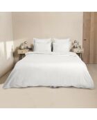 Housse de couette 100% Satin de Coton Julia blanc