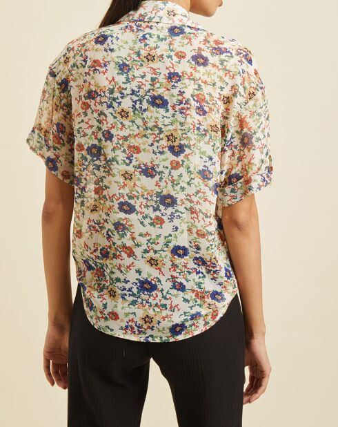 Chili-hemd met ecru print