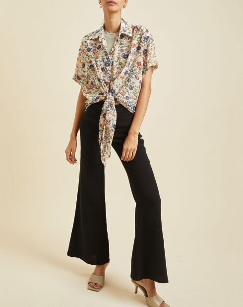 Chili-hemd met ecru print