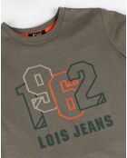 Pyjama T-shirt & Short Louis vert kaki