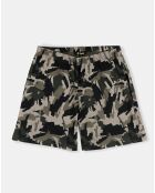 Pyjama T-shirt & Short Louis vert kaki