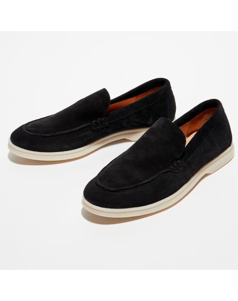 Mocassins en Velours de Cuir Jules noirs