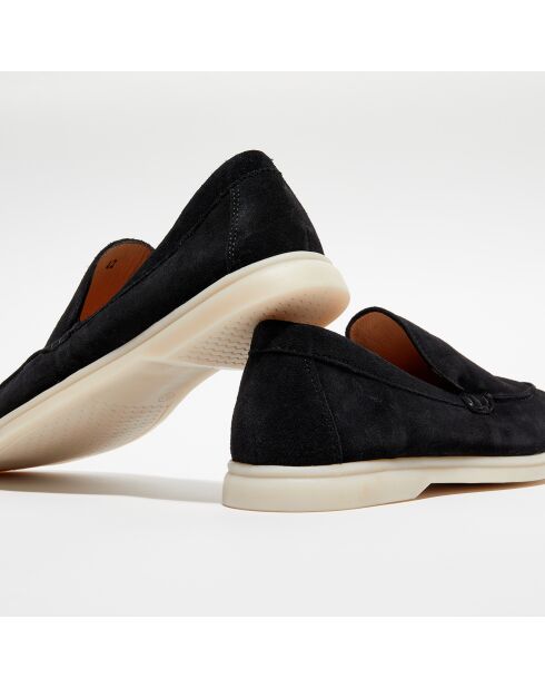 Mocassins en Velours de Cuir Jules noirs