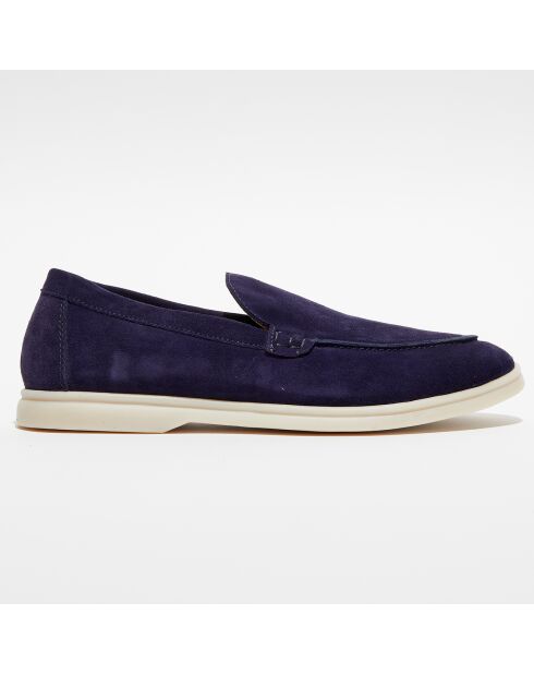 Mocassins en Velours de Cuir Jules marine