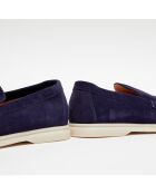 Mocassins en Velours de Cuir Jules marine