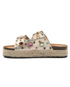 Mules Vana doré/multicolore