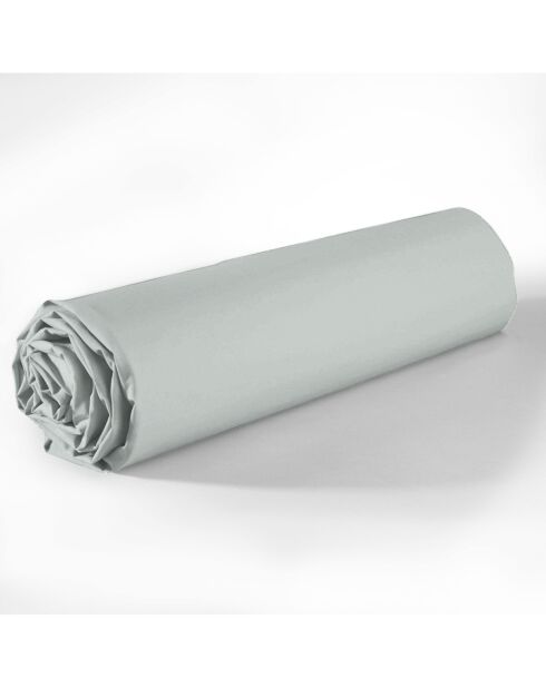Drap Housse en coton bonnet 35 cm uni silver