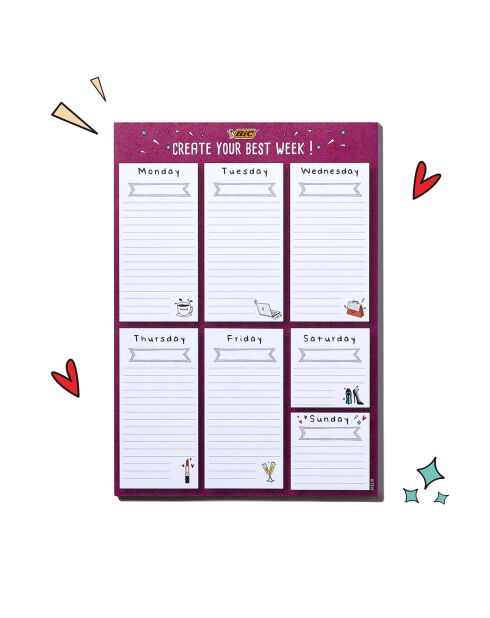 Kit Very Important Planner avec Stylos gel + Correcteurs Mini-souris + Calendrier