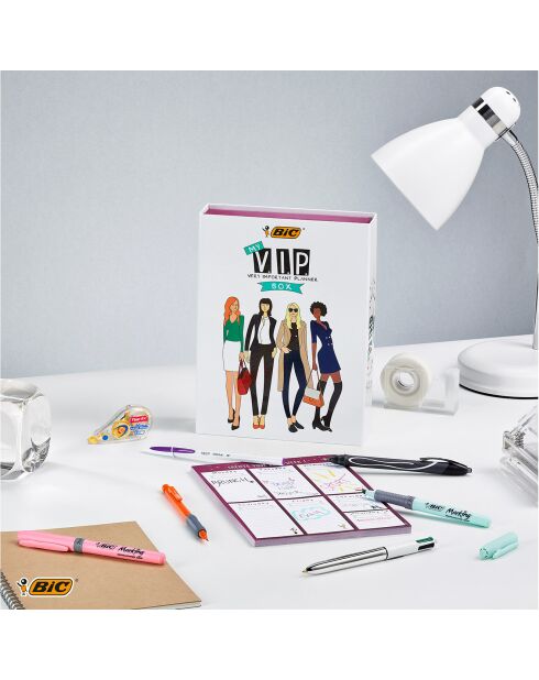 Kit Very Important Planner avec Stylos gel + Correcteurs Mini-souris + Calendrier