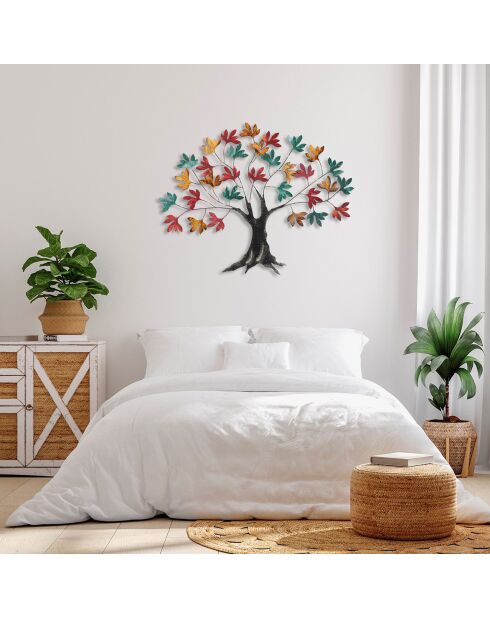 Accessoire mural décoratif en métal multicolore - 115x94x4 cm