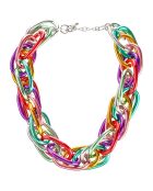 Collier Rock argenté/multicolore