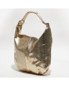 Sac porté épaule en Cuir Adèle doré - 44x34x5 cm