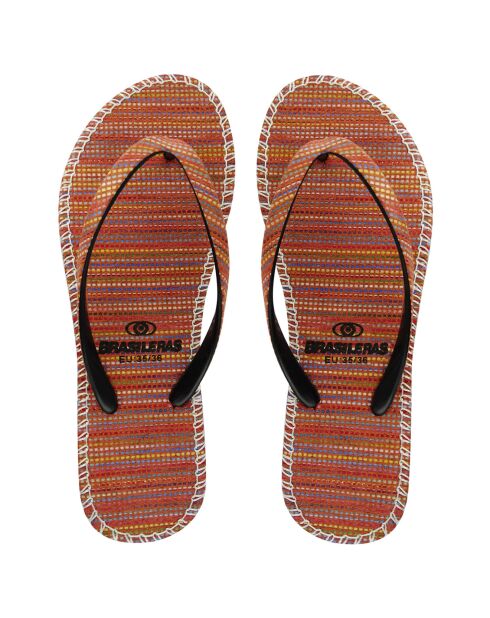 Schwarz/Rot/Mehrfarbige Hip Flip Flops
