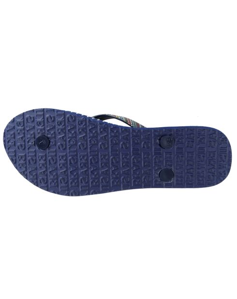 Marine/grijze hippe teenslippers