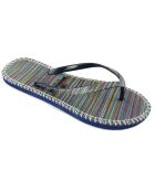 Marine/grijze hippe teenslippers