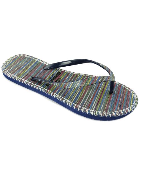 Marine/grijze hippe teenslippers