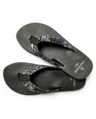 Tongs Azteca noir/motif aztèque