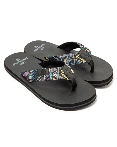 Tongs Azteca noir/motif aztèque