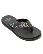 Tongs Azteca noir/motif aztèque