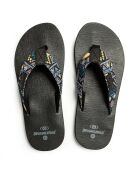 Tongs Azteca noir/motif aztèque