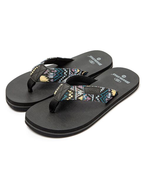 Tongs Azteca noir/motif aztèque