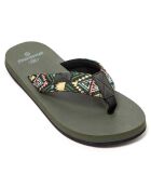 Tongs Azteca kaki/motif aztèque