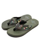 Tongs Azteca kaki/motif aztèque