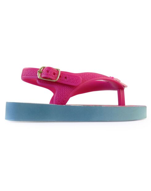20 Baby Miss Little fuchsia/blauwe sandalen met print