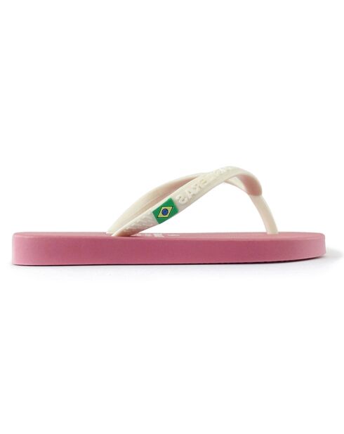 Tongs Clasica Combi Brasil rose/blanc