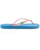 Klassieke Combi Pearl W blauw/roze teenslippers