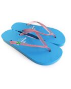 Klassieke Combi Pearl W blauw/roze teenslippers