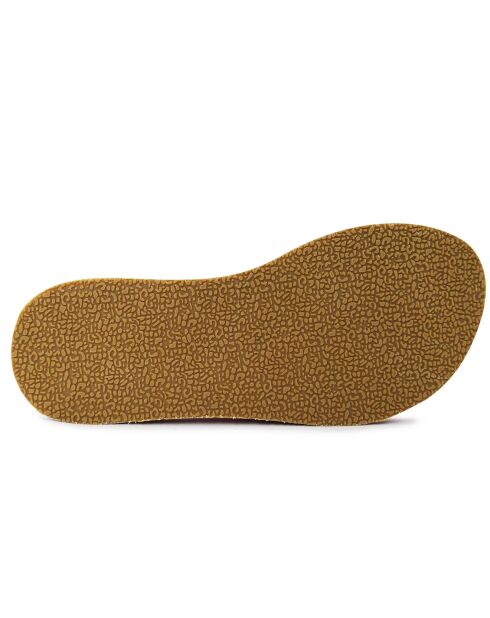 Bruin/groene gehaakte teenslippers