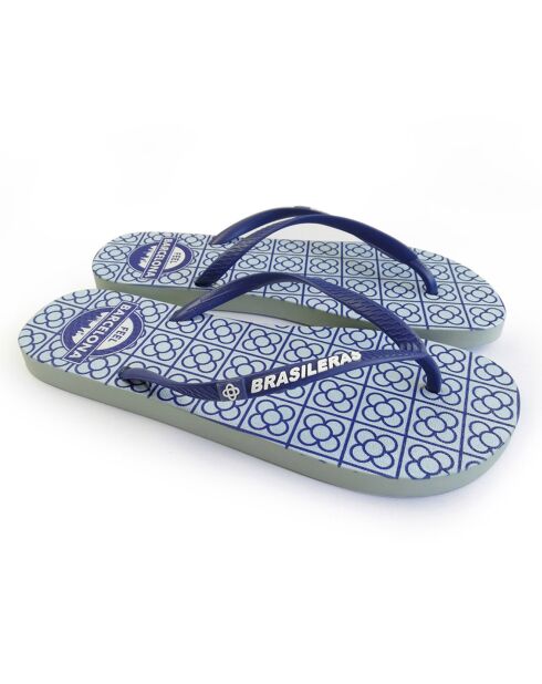 Feel BCN Park blauw/witte teenslippers
