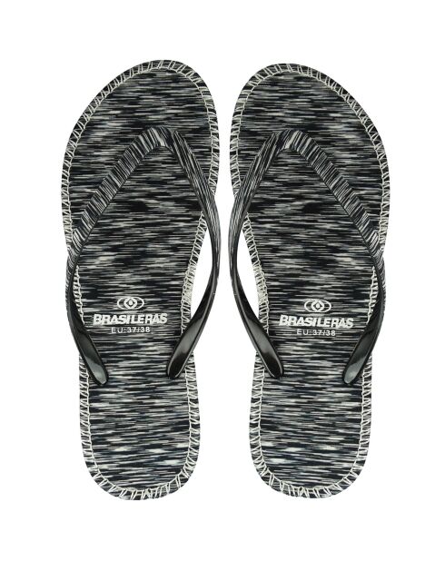 Chanclas negras jaspeadas