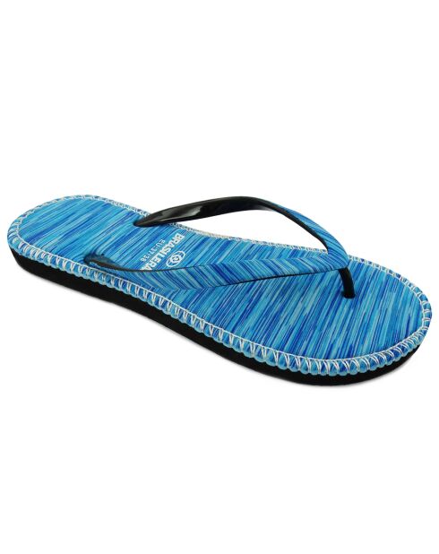 Blauwe gemarmerde heupteenslippers