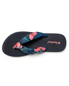 Chanclas Hibiscus Nudo azul marino/rosa