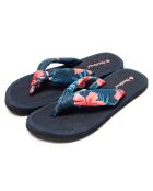 Chanclas Hibiscus Nudo azul marino/rosa