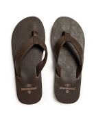 Chanclas marrones de cuero