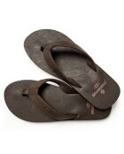 Chanclas marrones de cuero