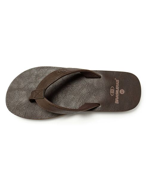 Chanclas marrones de cuero