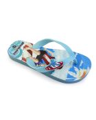 Bedruckte Flip Flops in Hellblau/Rot von 20 Surfers