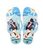 Bedruckte Flip Flops in Hellblau/Rot von 20 Surfers