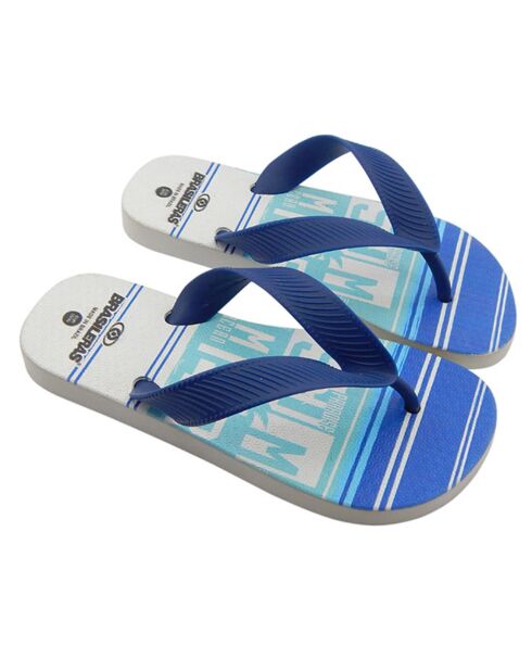 Bedrukte 21 Summer New blauw/witte teenslippers