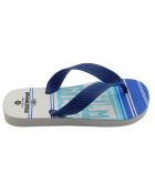 Bedruckte Flip-Flops in Blau/Weiß von Summer New